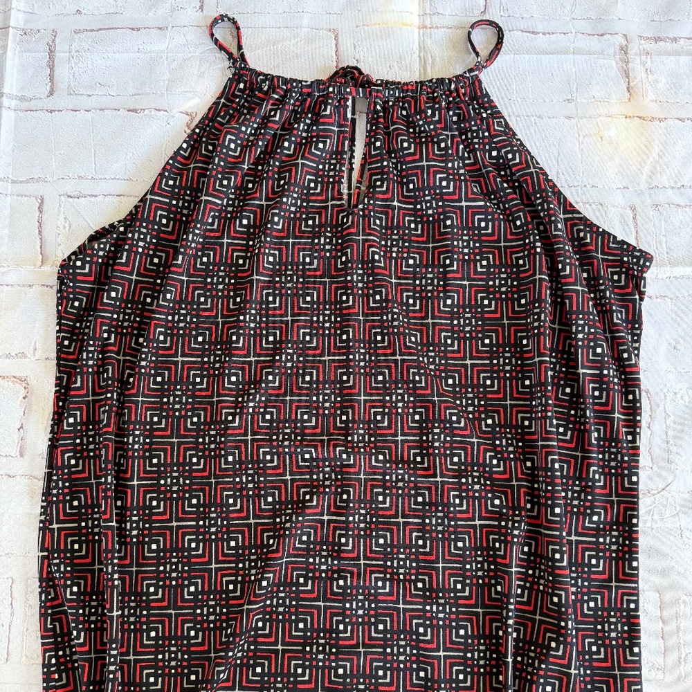 Banana Republic Geometric Print Halter Neck Blouse Size XL